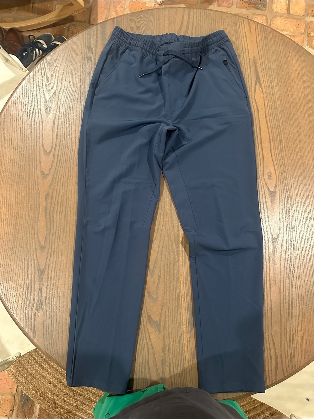 Men's Drawstring Golf Pants in Navy - Sleek Elastic Waist Trousers
